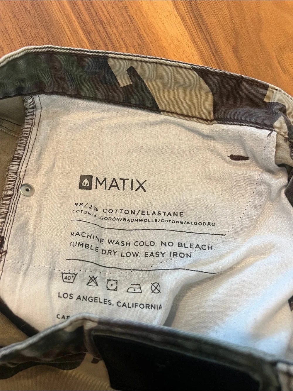 Men's MATIX Camo Shorts, size 32